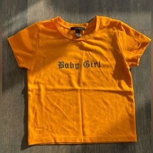 Baby girl orange crop top